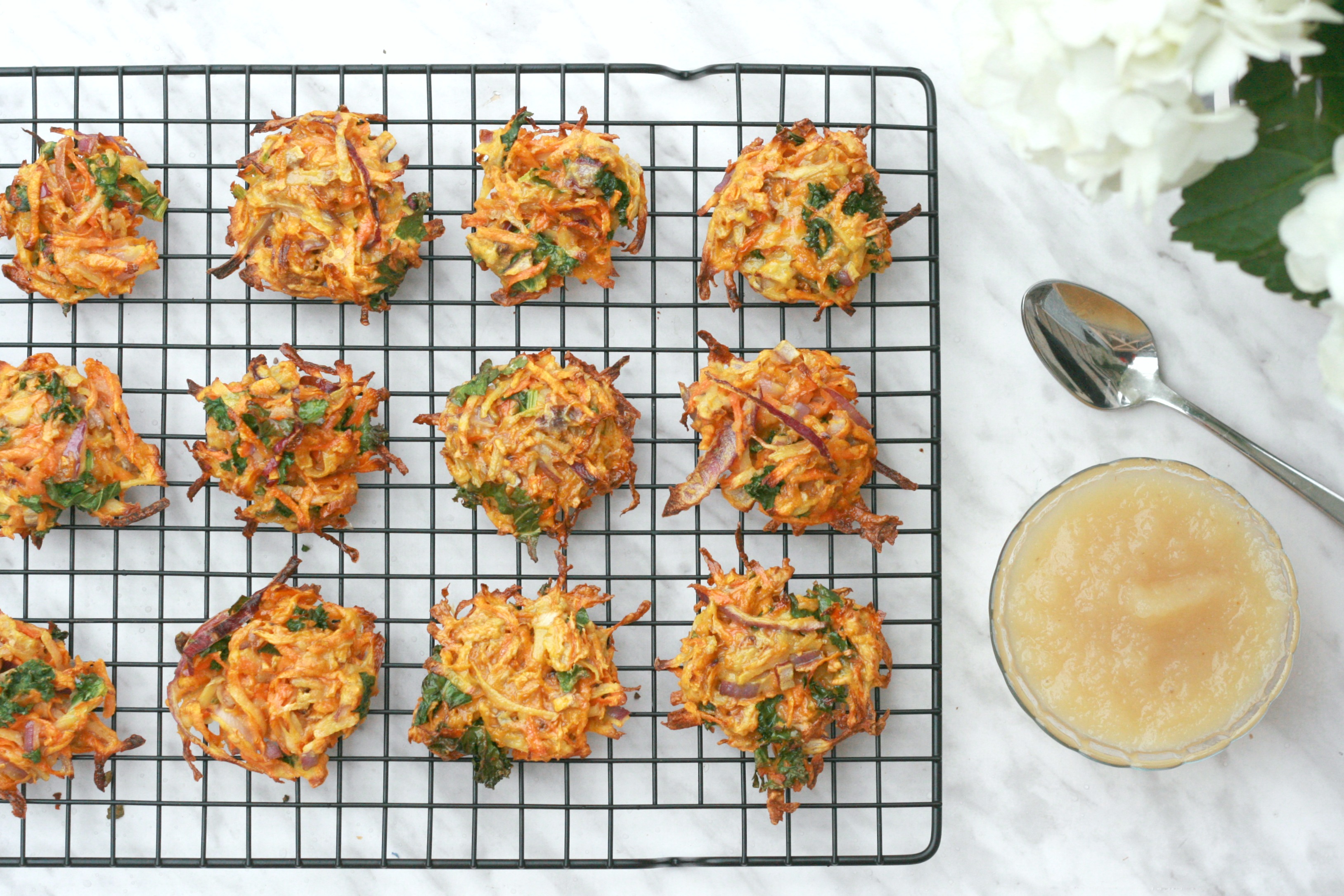 The UnDiet Cookbook by Meghan Telpner sweet potato carrot and zucchini brizzles
