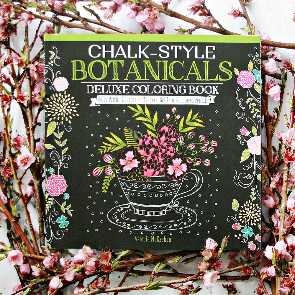 Chalk-Style Botanicals Deluxe Coloring Book by Valerie McKeehan