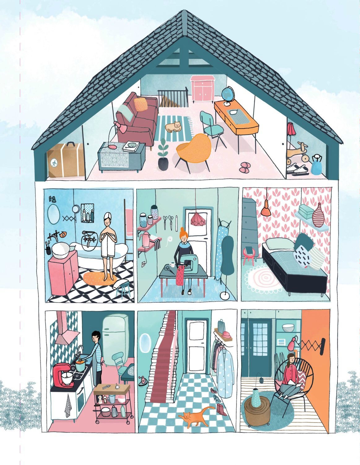 50 Ways to Draw Your Beautiful Ordinary Life house illustration