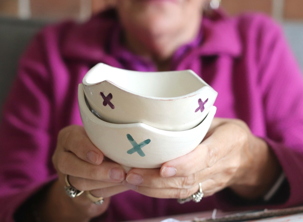GlobeIn May two ceramic bowls
