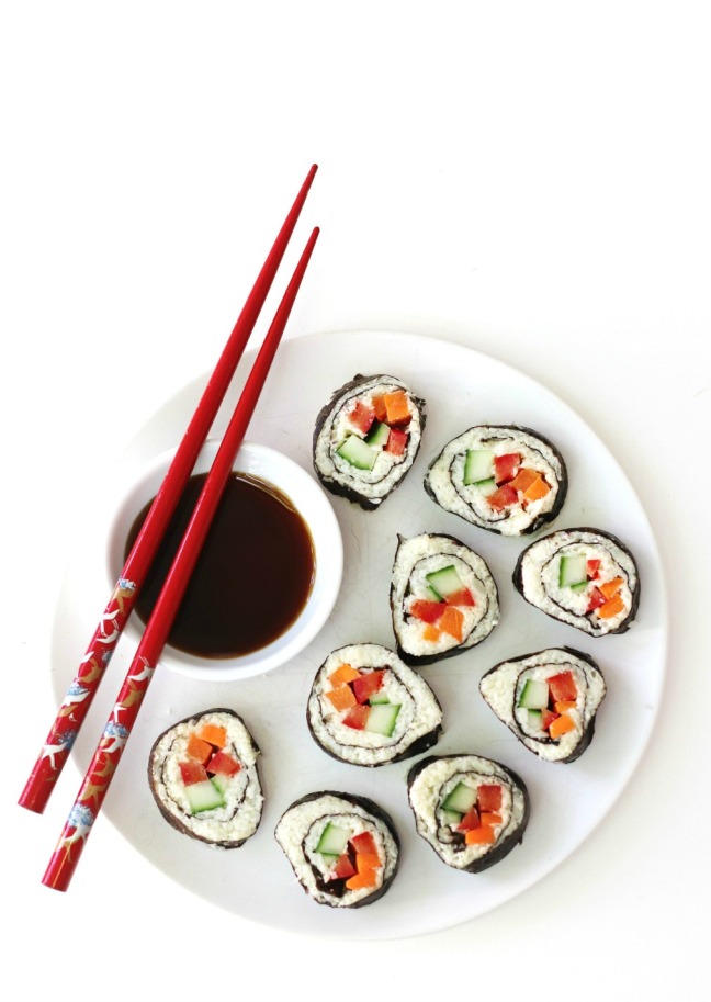 Cali'flour Kitchen cream cheese sushi rolls try small things