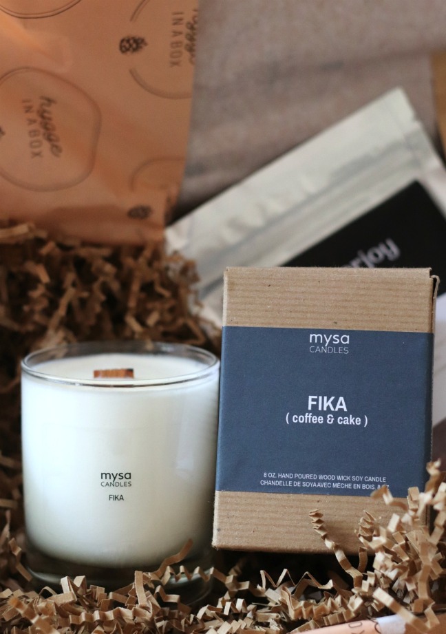 Hygge in a box fika candle